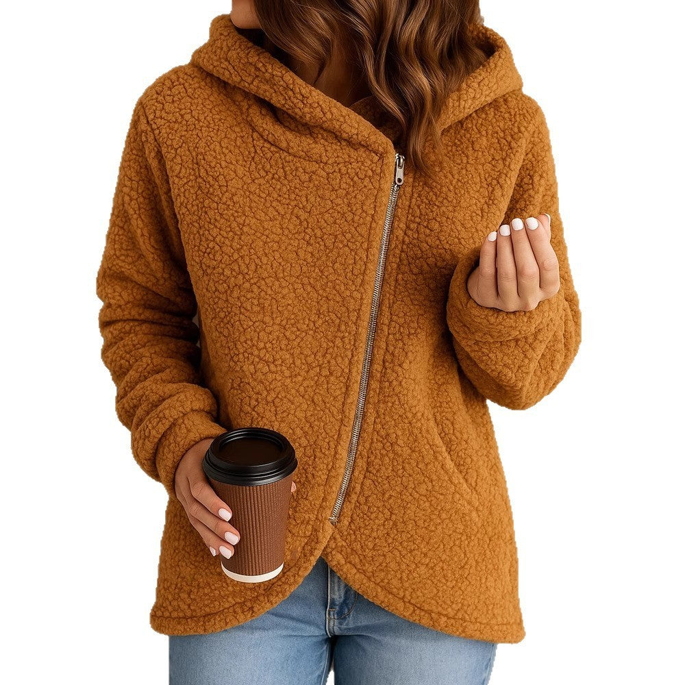 Veste croisée zippée