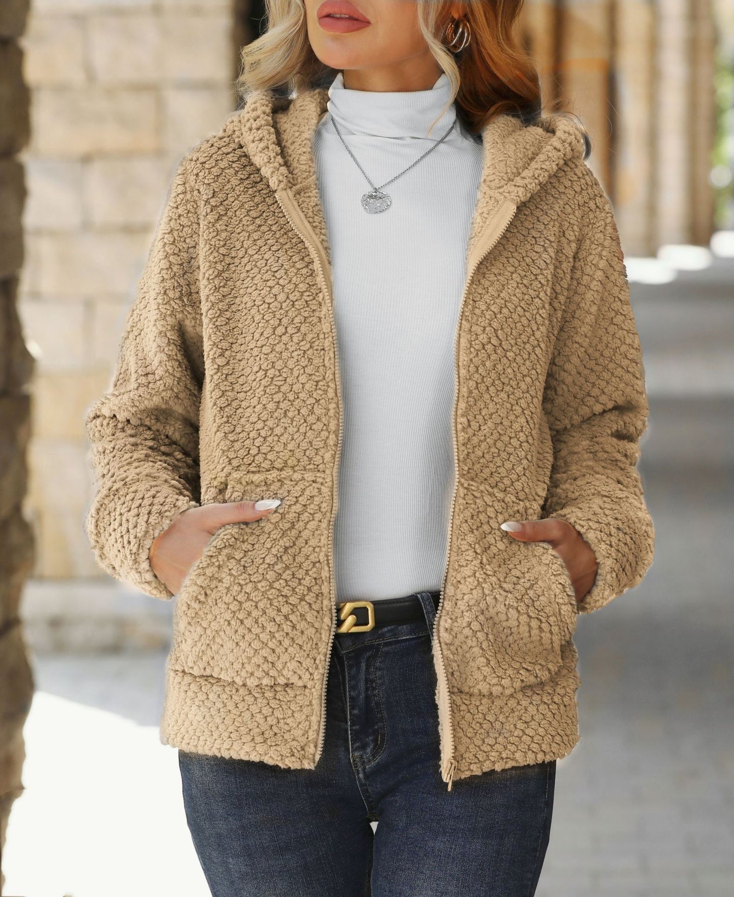 Gilet cocoon zippé