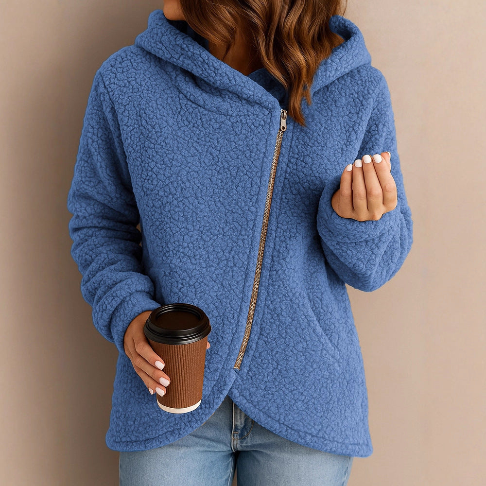 Veste croisée zippée