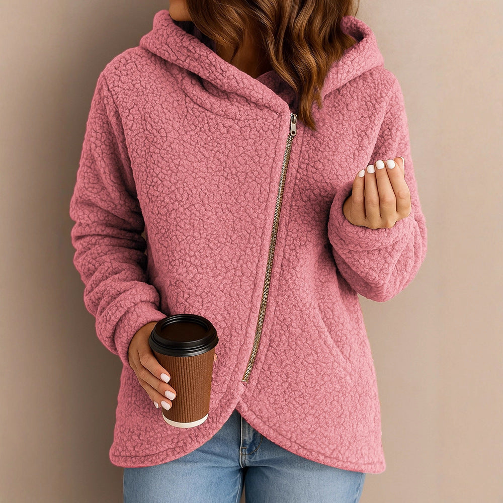 Veste croisée zippée