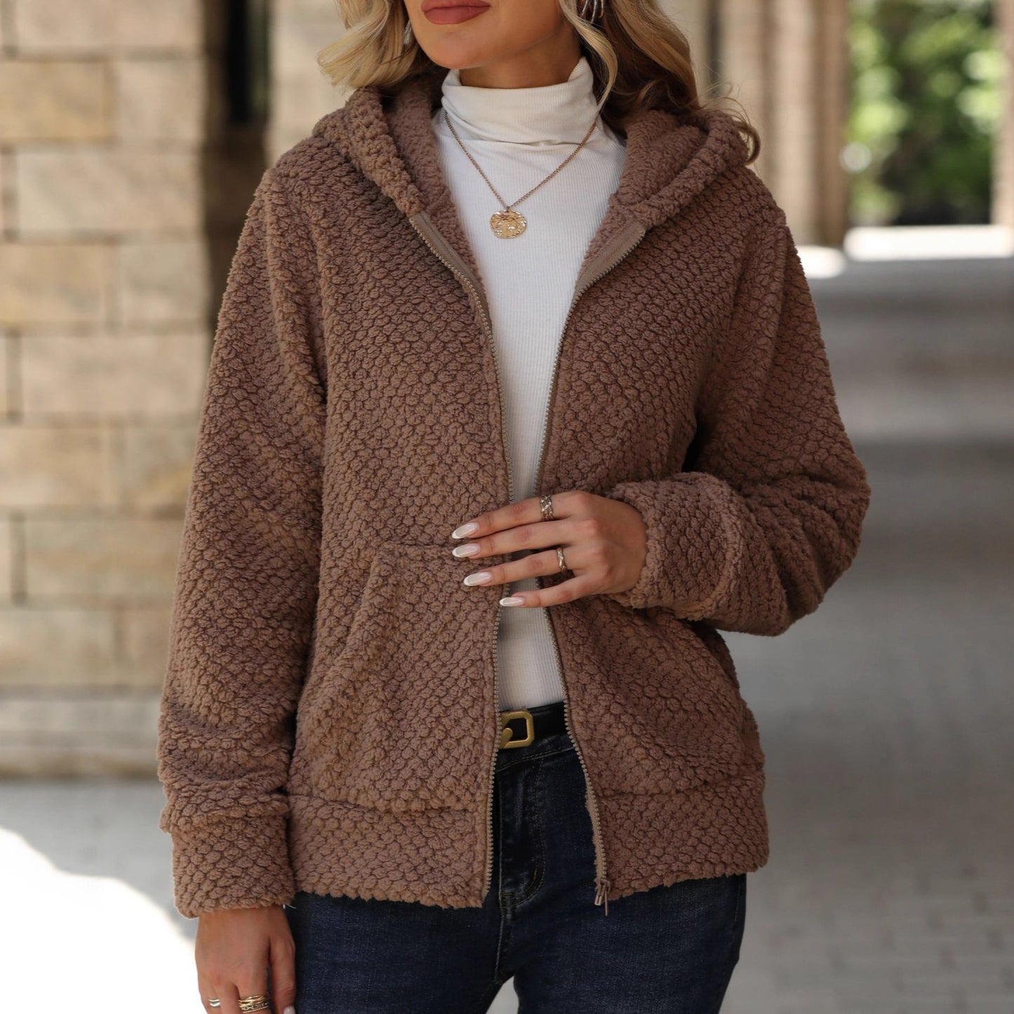 Gilet cocoon zippé