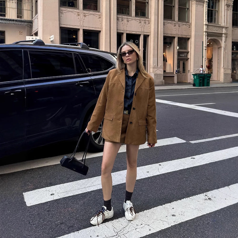 Veste long en simili cuir