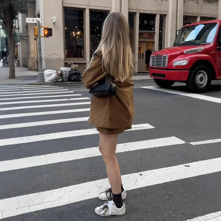 Veste long en simili cuir