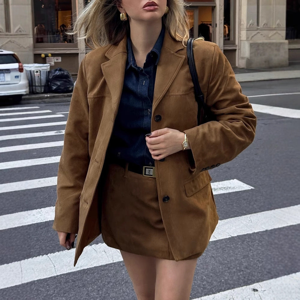 Veste long en simili cuir