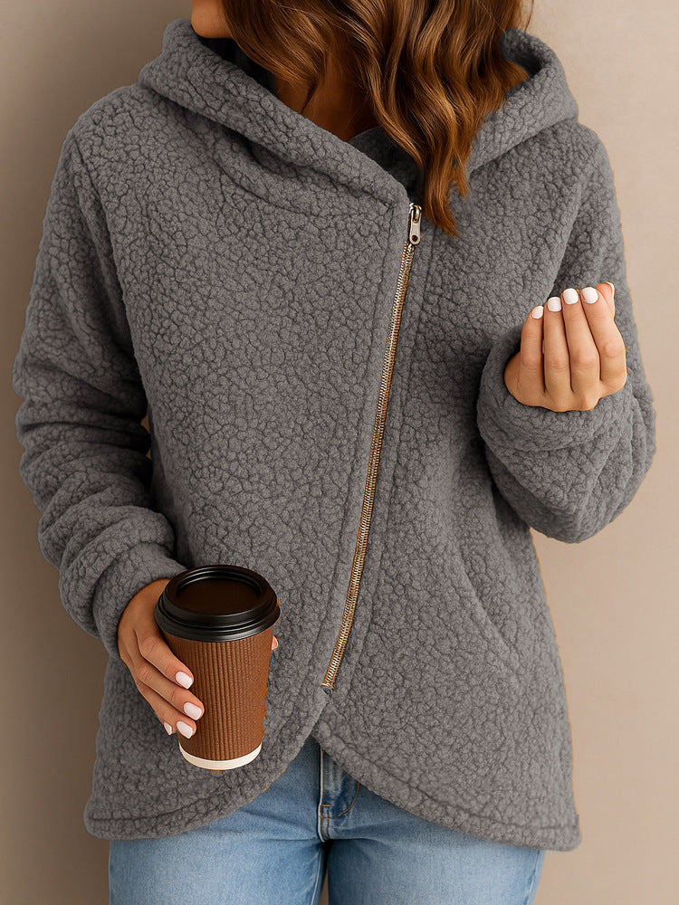 Veste croisée zippée