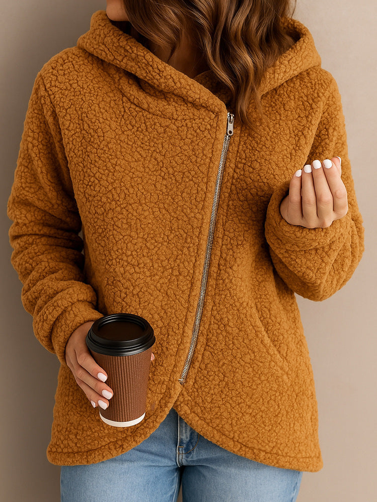 Veste croisée zippée