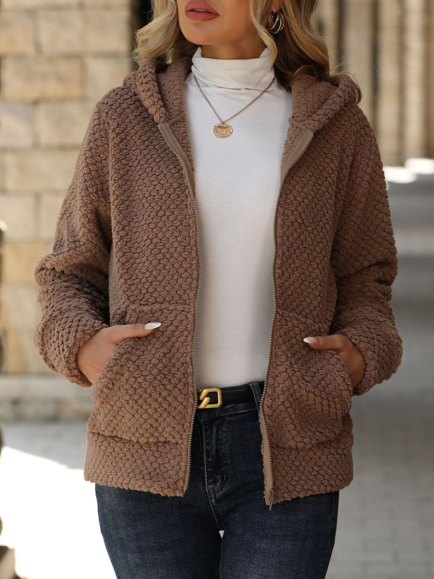 Gilet cocoon zippé