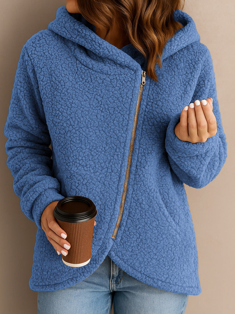 Veste croisée zippée