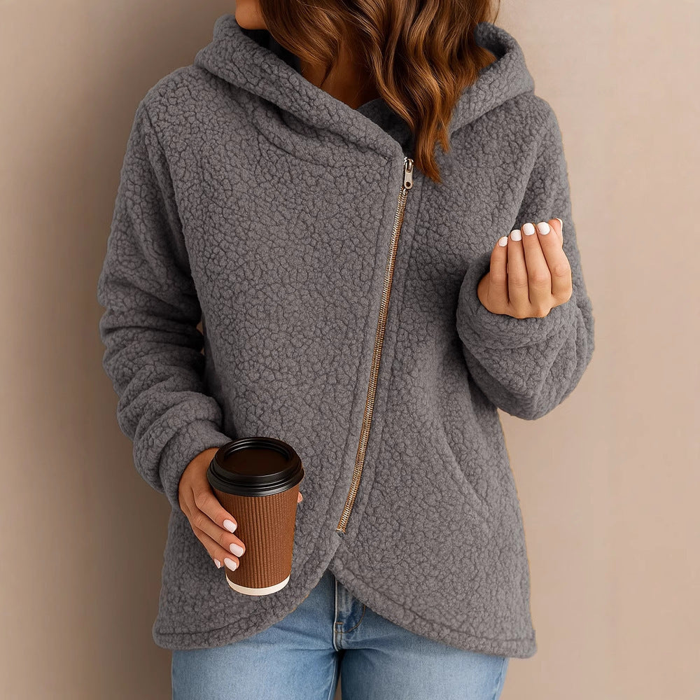Veste croisée zippée