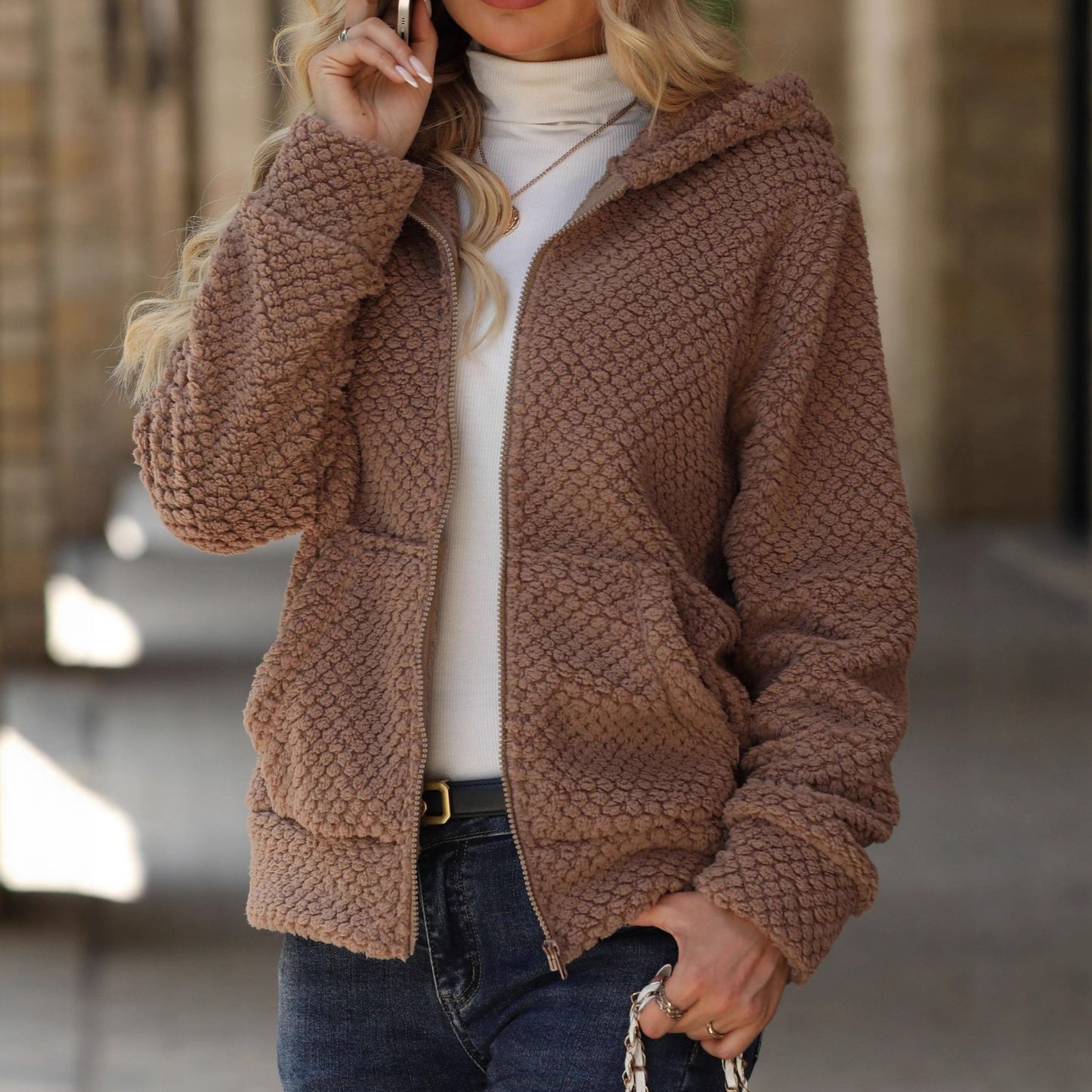Gilet cocoon zippé