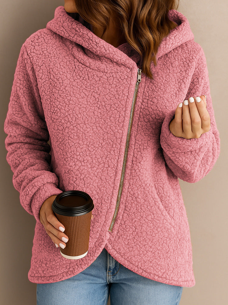 Veste croisée zippée