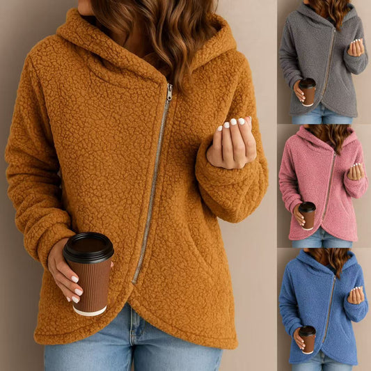 Veste croisée zippée